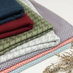 Bio Strickjacquard Rippenmuster Kirsche Von Stoffonkel -TextilKreativ Verkaufsgeschäft kirsche von Stoffonkel Bio Strickjacquard Rippenmuster 805 3