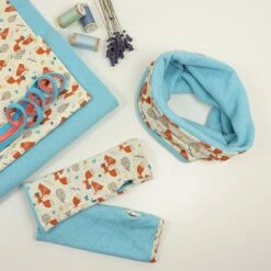 Bio Baumwollfleece Stoff Antiqua Hellblau Meliert Stoffonkel -TextilKreativ Verkaufsgeschäft meliert Stoffonkel Bio Baumwollfleece Stoff Antiqua 537 5