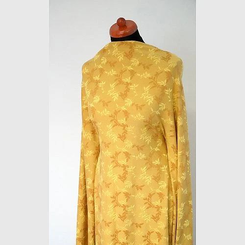 Bio Relief Strickjacquard Shiny Leaves Messing Von Stoffonkel 6 Bio Relief Strickjacquard Shiny Leaves Messing Von Stoffonkel – Bild 6