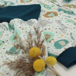 Bio Bündchen Stoff Uni Petrol Blau "water By Night" Stoffonkel -TextilKreativ Verkaufsgeschäft petrol blau water by night Stoffonkel 423 4