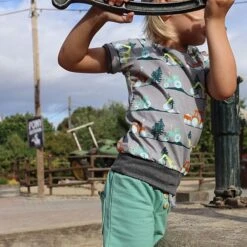 Bio Jersey Stoff Bagger Und Traktor Grau 10 Bio Jersey Stoff Bagger Und Traktor Grau -TextilKreativ Verkaufsgeschäft und Traktor grau Bio Jersey Stoff 194 4