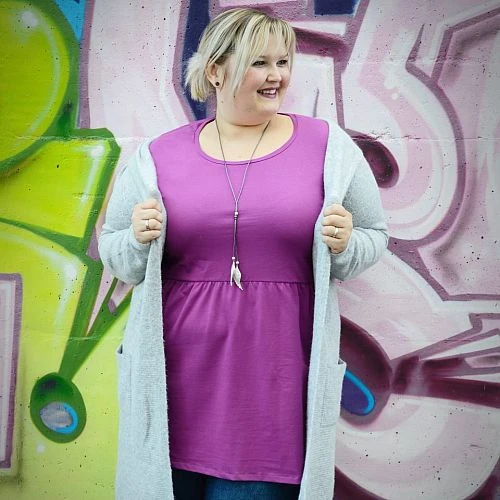 Bio Jersey Stoff Uni Beere 4 Bio Jersey Stoff Uni Beere – Bild 4