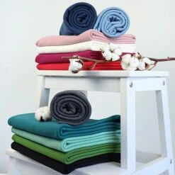 Bio Interlock Jersey Uni Dunkelgrün -TextilKreativ Verkaufsgeschäft uni dunkelgruen Bio Interlock Jersey 930 3