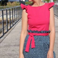 Bio Jersey Stoff Uni Fuchsia Rot -TextilKreativ Verkaufsgeschäft uni fuchsia rot Bio Jersey Stoff 30 3