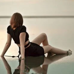 Bio Interlock Jersey Uni Schwarz -TextilKreativ Verkaufsgeschäft uni schwarz Bio Interlock Jersey 923 3