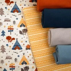 Bio Jersey Motiv Abenteuercamp Von Stoffonkel -TextilKreativ Verkaufsgeschäft von Stoffonkel Bio Jersey Motiv Abenteuercamp 982 4