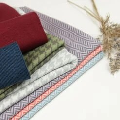 Bio Strickjacquard Rippenmuster Kirsche Von Stoffonkel -TextilKreativ Verkaufsgeschäft von Stoffonkel Bio Strickjacquard Rippenmuster kirsche 805 4